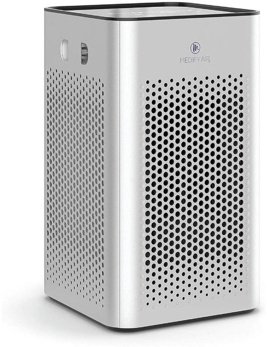 Medify Air MA-25 Luchtreiniger – 170 m³/u Air Purifier – HEPA H13 Filter & Touchbediening – Nachtmodus – Luchtfilter tegen Hooikoorts, Allergieën & Huisstofmijt – Zilver