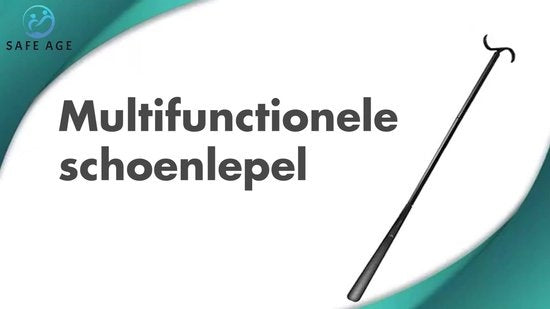 Safe Life Schoenlepel lang - 3 lengtes - Incl. aankleedstok en sokkenhulp - 3-in-1 functie
