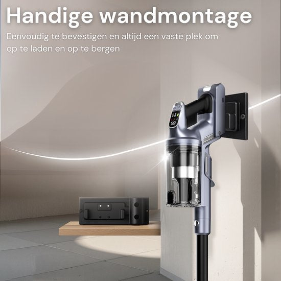 Vesora® 3-in-1 Buigbare Steelstofzuiger Draadloos zonder Zak - FLEX - Draadloze Stofzuiger - Kruimeldief Snoerloos - Vacuum Cleaner - Handstofzuiger - Stofzuiger Steel met Hepa Filter - Stofzuiger Huisdieren - Zakloze Stofzuiger