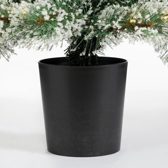 Black Box Trees Vandans Kunstkerstboom met Verlichting H120 x Ø60cm - Kunstboom met Kerstversiering - Kunst Kerstboom met Besneeuwde Takken - Groen