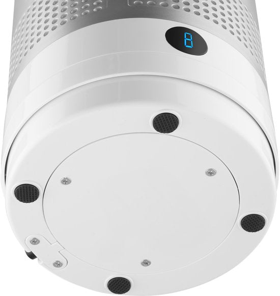 tectake® Torenventilator Polar - Kolomventilator inclusief Afstandsbediening - 8 Snelheidsstanden en Timer - 80° Draaifunctie - Stille Ventilator (35-55dB) - Staand met LED Bedieningspaneel - 55,5 cm Hoog - Luchtkoeler - Wit