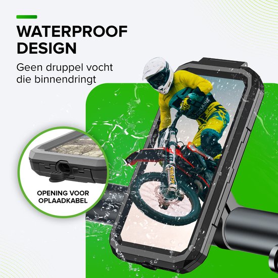 iSetchi Telefoonhouder Fiets - Waterdicht -  Anti-Schok - zwart