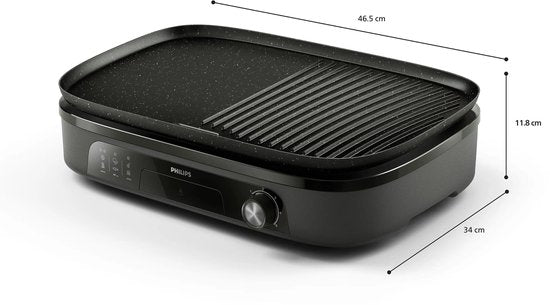 Philips Tafelgrill HD6210/90 - Instelbare temperatuur - 2400W