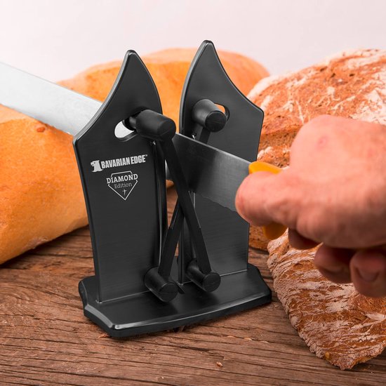 Bavarian Edge Diamond Edition - messenslijper - messenslijper deluxe - pro editie met ingebouwde diamantdeeltjes - maakt alle messen weer scherp