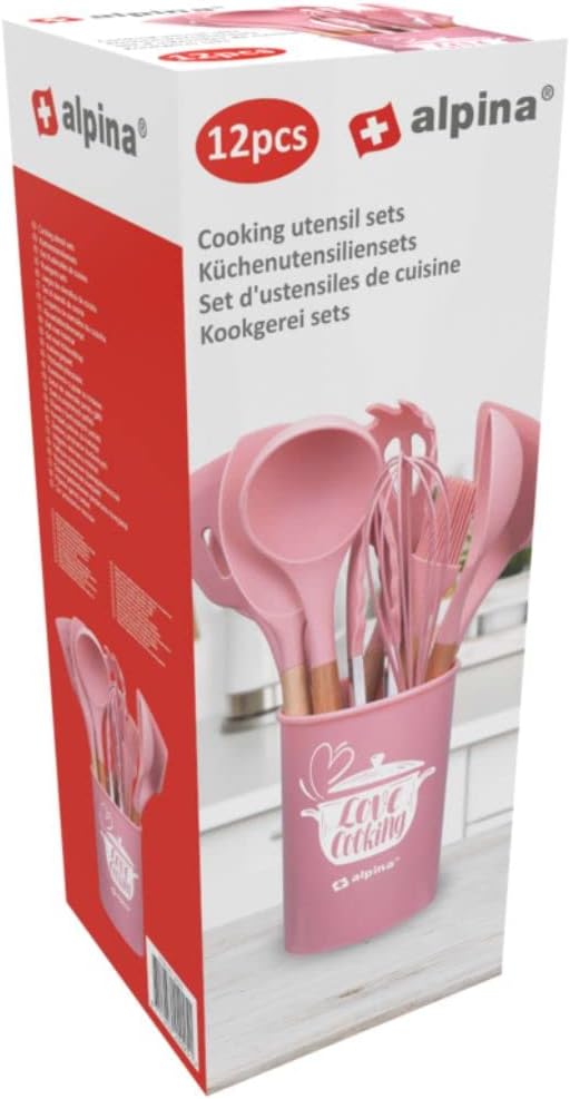 Alpina Keukengerei Set 12-delig - Siliconen - Roze