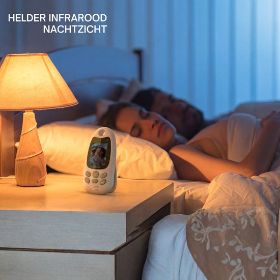 Oemmie Babyfoon - Babyfoon met Camera - Baby Monitor - Baby Camera - Video & Audio - Nachtvisie - Wit