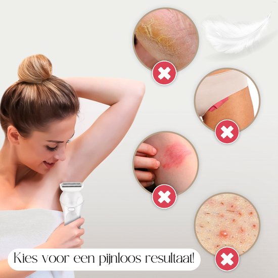 Sansbeauté® 7 in 1 Ladyshave voor Vrouwen - Gezicht - Oksels - Benen - Epilator - Trimmer voor Vrouwen & Dames - Bikinitrimmer Dames - Trimmer Vrouw Intiem - Scheerapparaat Vrouw
