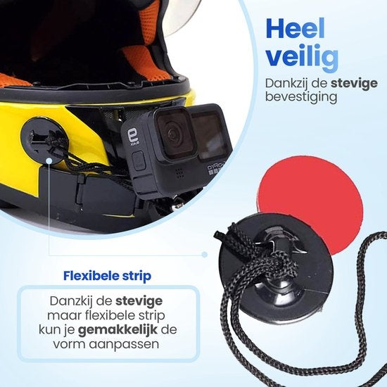 Garpex® Universele Helmet Mount - Helmhouder geschikt voor diverse Action Camera - Motorrijden - Universeel - Motorhelm
