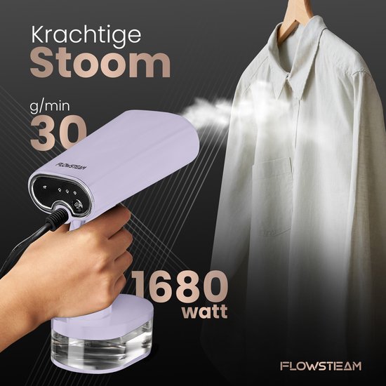 FLOWSTEAM® Luxe Kledingstomer - Handstomer - Stoomapparaat Kleding - Lavender Edition