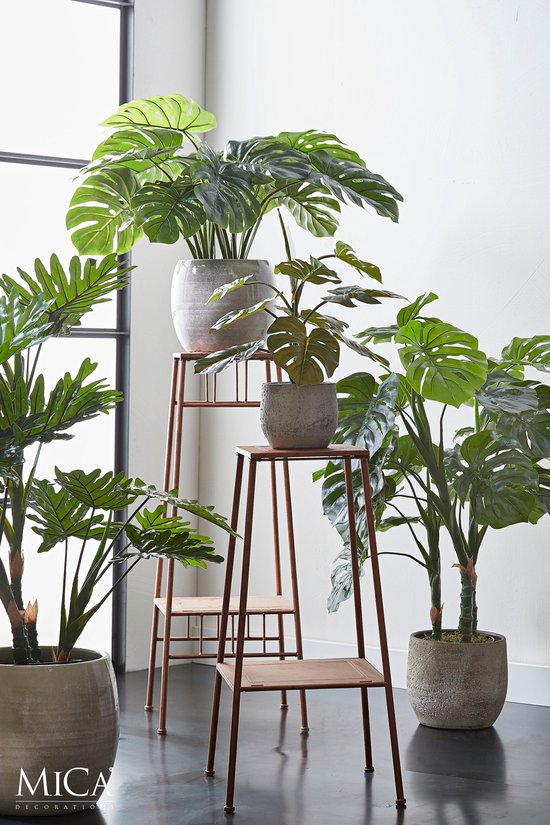 Mica Decorations Monstera Kunstplant - H100 x Ø75 cm - Groen