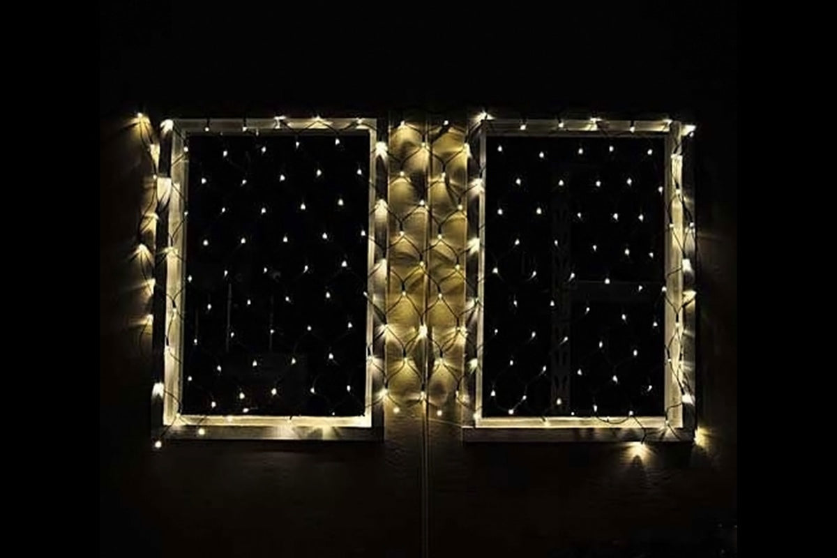 Monzana Lichtgordijn - 200x150cm 160 Leds - Binnen & Buiten Warm Wit