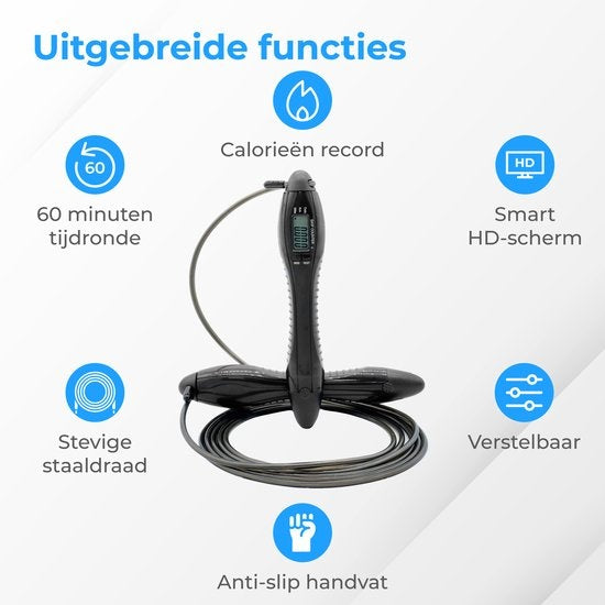 Nuvance - Professioneel Sport Springtouw met Teller - Verstelbaar - Volwassenen en Kinderen - Jump Rope - Speedrope