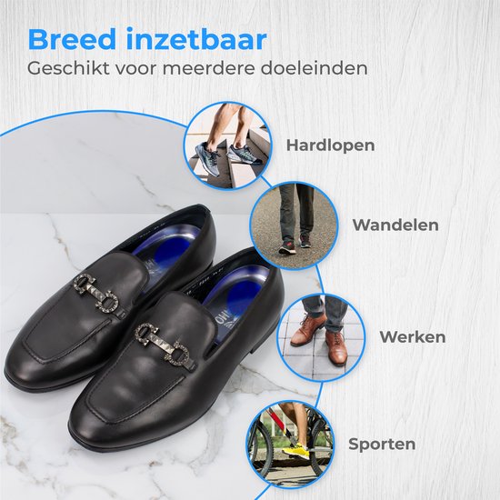 Nuvance - Hielspoor Zooltjes - Hielbeschermers - Inlegzolen - Hielspoor - 2 Stuks voor Maat 39-45 - Blauw