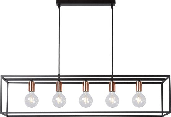 Lucide ARTHUR - Hanglamp - 5xE27 - Zwart
