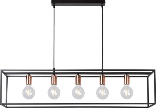 Lucide ARTHUR - Hanglamp - 5xE27 - Zwart