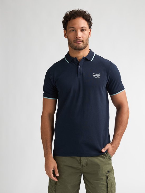 Petrol Industries - Heren Polo met korte mouwen Rally - Blauw - Maat XL