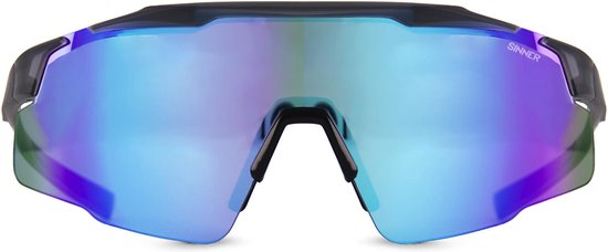 SINNER Murau - Sportbril/ Zonnebril - Grijs - Blauwe lens - Unisex - One size