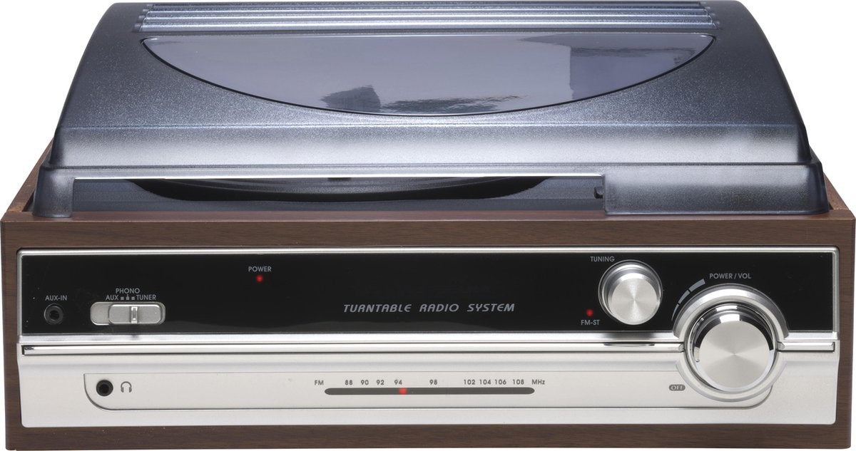 Denver Retro platenspeler - Ingebouwde Speakers - FM Radio - Auto-stop Functie - AUX - Phono - VPR190