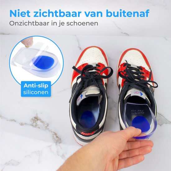 Nuvance - Hielspoor Zooltjes - Hielbeschermers - Inlegzolen - Hielspoor - 2 Stuks voor Maat 39-45 - Blauw