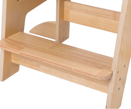 Sunny Liv Leertoren Naturel – Houten Montessori-geïnspireerd Keukenhulpje – Verstelbare Kinder Keukentoren – Veilig en Educatief Speelgoed