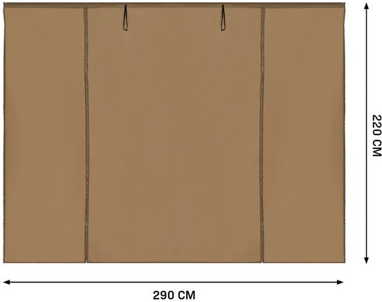 VONROC Zijwanden Set - 6x3M – 6 stuks - Voor 2 x Premium Partytent PT501XX | Beige