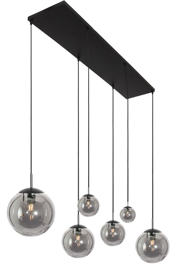 Steinhauer - hanglamp - Bollique LED - zwart - glas metaal - design lamp - E27 - 3499ZW