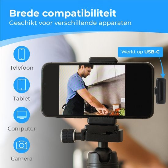 Nuvance - Draadloze Microfoon - 2 Stuks met Oplaadcase - Incl. Lighting Converter - Dasspeld Microfoon - Usb C - Lavelier Microfoon - Plug & Play