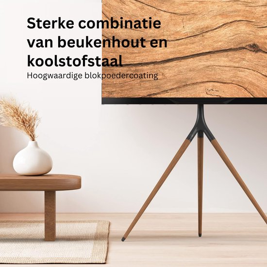 ONKRON - Statief TV-Standaard - Voor Schermen van 32-65 Inch - In Hoogte Verstelbaar - Max VESA 400x400 mm