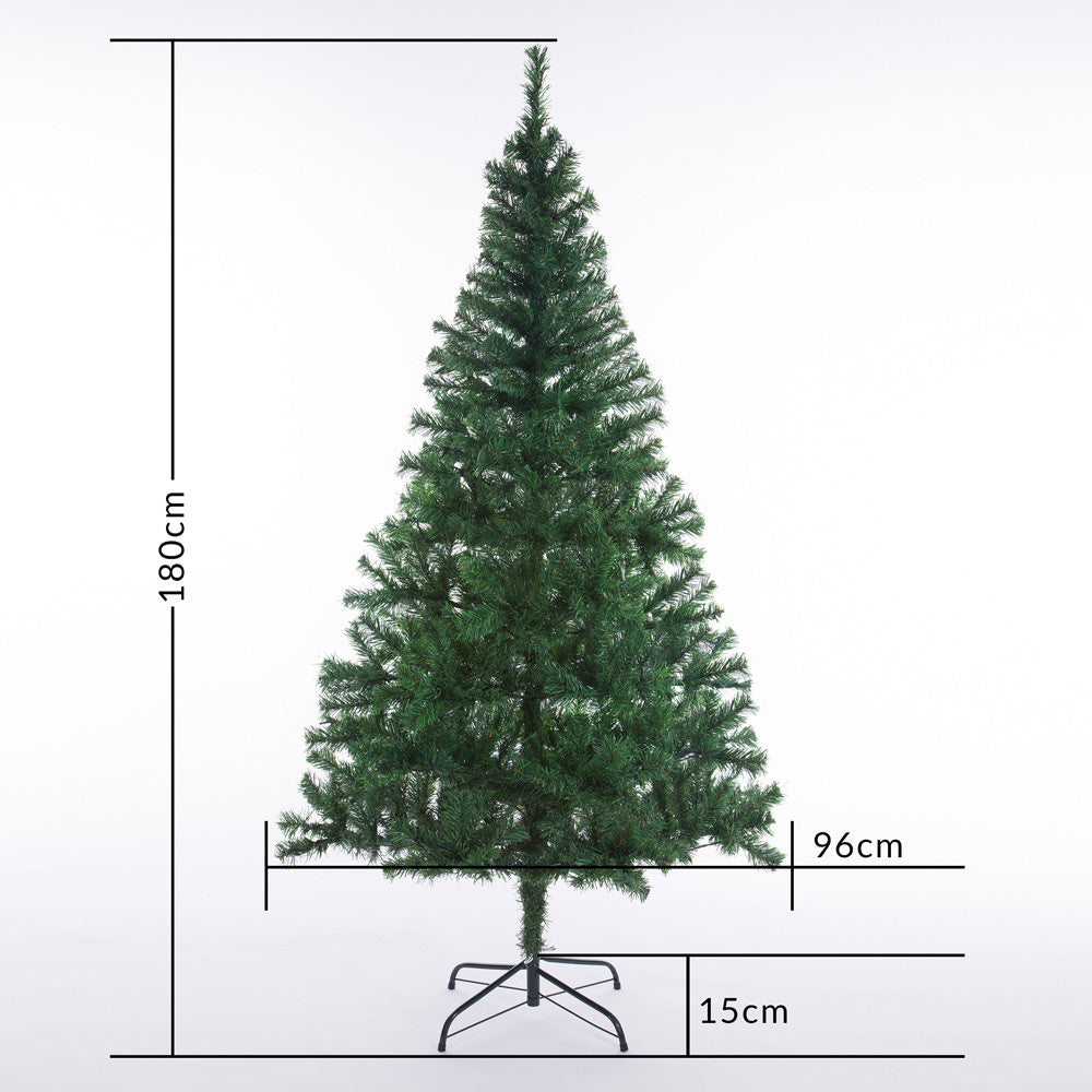 Casaria Kerstboom 180 cm – Incl. LED Kerstverlichting PE Groen