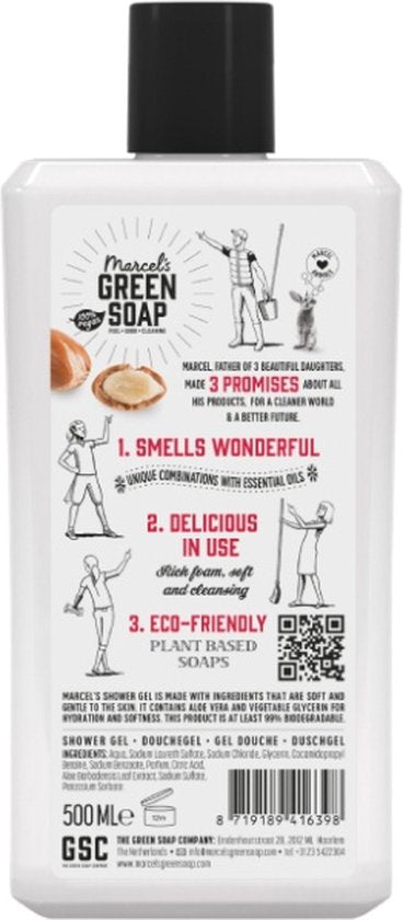 Marcel's Green Soap Douchegel Argan & Oudh 1-Stuk 300 ml – Bruin/Goud – 93% Natuurlijke Ingrediënten