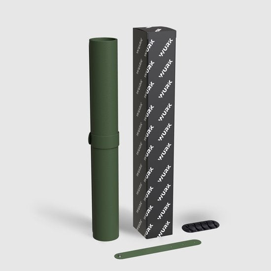 WURK Professionele Bureau Onderlegger Kunstleer Bureau Organizer Bureau Accessoires Inclusief Kabel Clip Muismat XXL - 120x60 Groen