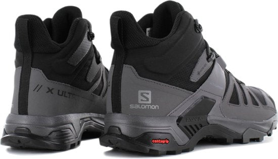 Salomon X ULTRA 4 MID Wide GTX - GORE-TEX - Herren Wandelschoenen Outdoor Trekking Schoenen Zwart 412946 - Maat EU 46 2/3 UK 11.5