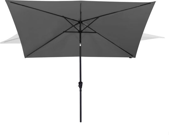 VONROC Stokparasol – Kantelbaar & Incl. Beschermhoes – 200 x 300 x 245 cm – Grijs