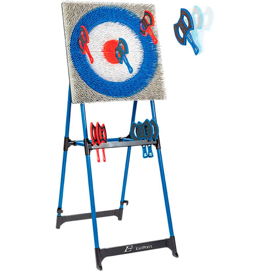 Eastpoint Bijlwerp Set - Stalen Frame - 8 Bijlen Rood/Blauw - 152x83x61 cm