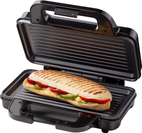 Tomado TGP2001S - XXL Tosti ijzer - Panini grill - PFAS vrij - Tosti apparaat - 900 watt - Zwart/rvs