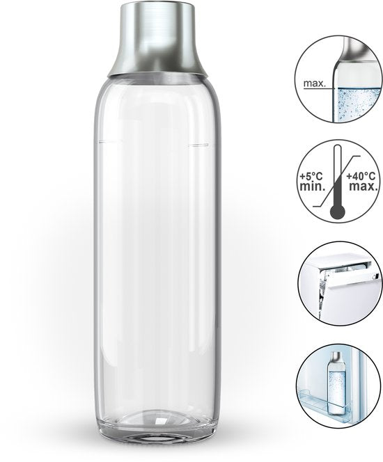 BRITA - SodaTRIO - Soda - Glazen Fles - Accessoire Voor Sodamaker 2-Pack