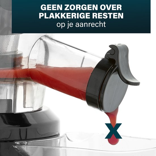 Princess Slowjuicer 202045 – Sapcentrifuge - Juicer - Extra grote vulopening – Hoge sapopbrengst