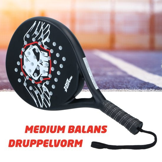 No Fear Padel Racket - Lichtgewicht Padelracket - Zwart