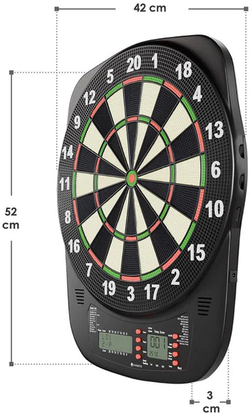Elektronisch Dartbord - Incl. lcd-scherm - USB-C-poort - 18 darts