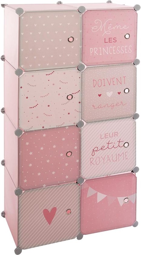 Atmosphera Roze 6 vakken opbergkast