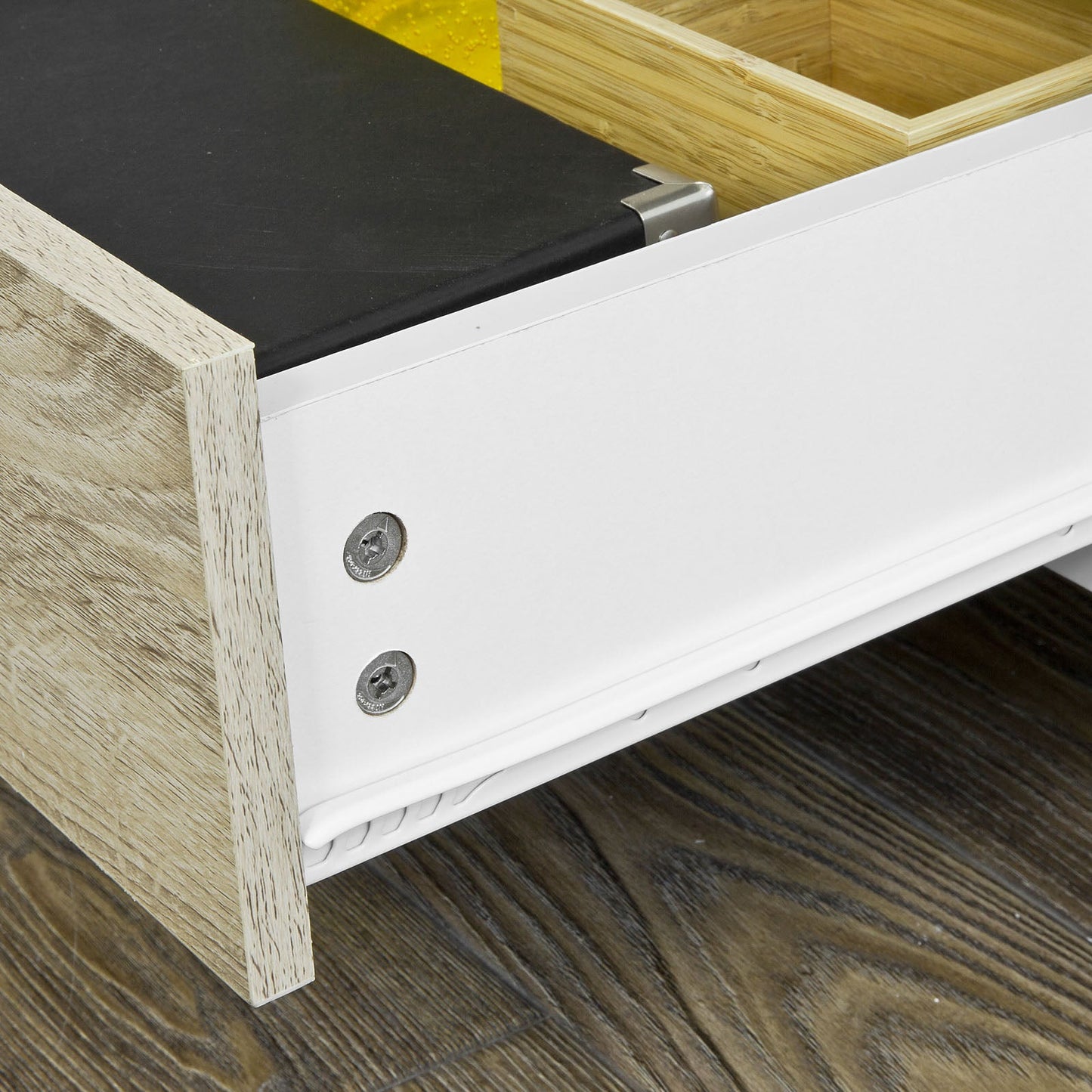 SoBuy FRG111-WN Boekenplank met Bureau - Wandmodel MDF/Spaanplaat - 40 x 65 x 176 cm - Wit/Naturel