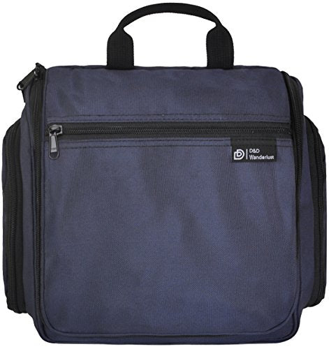 D&D Hangende Toilettas - YKK-Ritsen - 10x10x4cm - Blauw