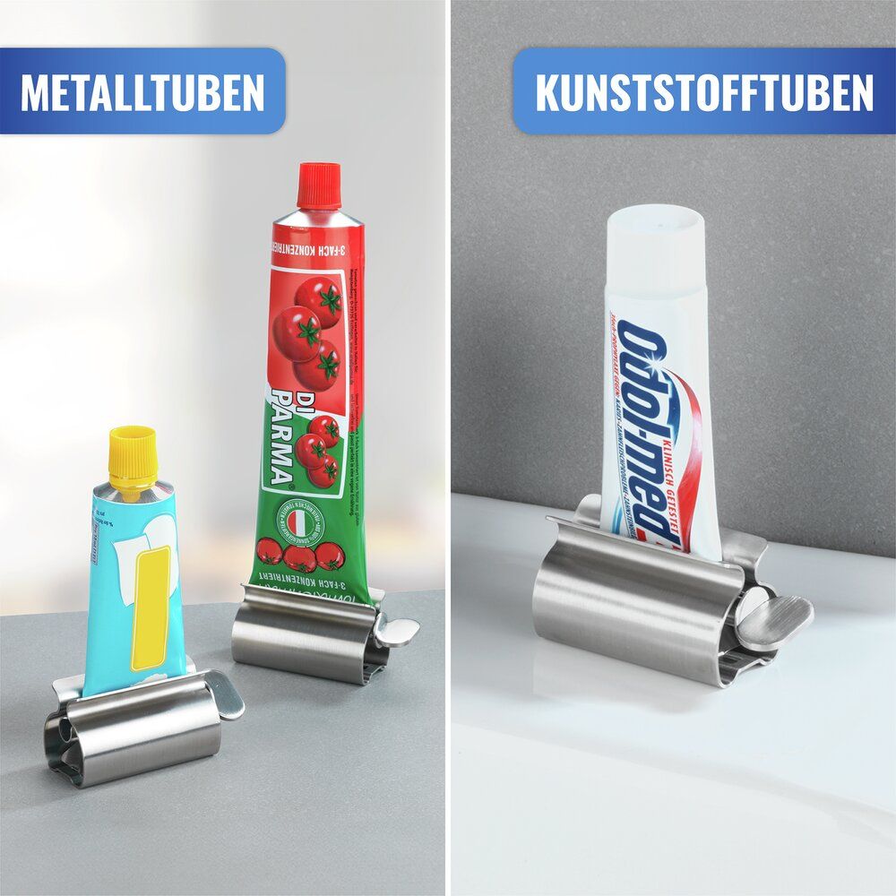Wenko Tubeknijper Set van 3 - RVS - 8,3x3,9x3,5 cm