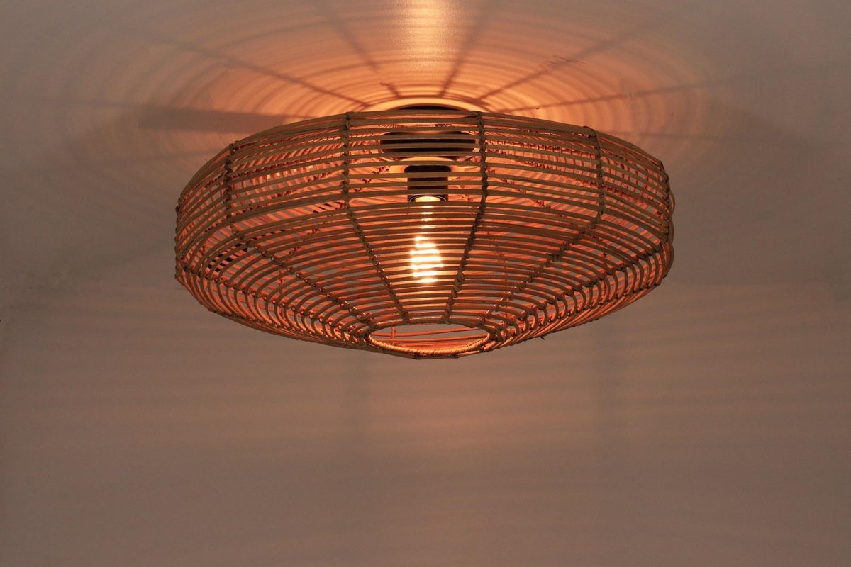 Light & Living Wandlamp Mataka Rotan Ø51 cm – Bruin – Ronde Wandlamp – Binnenverlichting