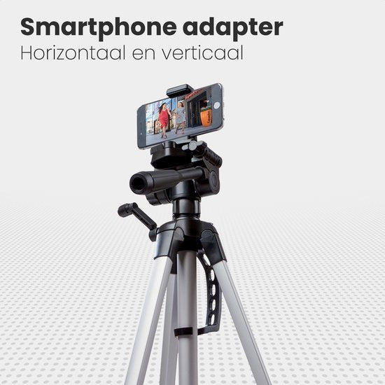 Auronic Statief - Camera - Telefoon - Iphone - Tripod met Smartphonehouder - Zilvergrijs