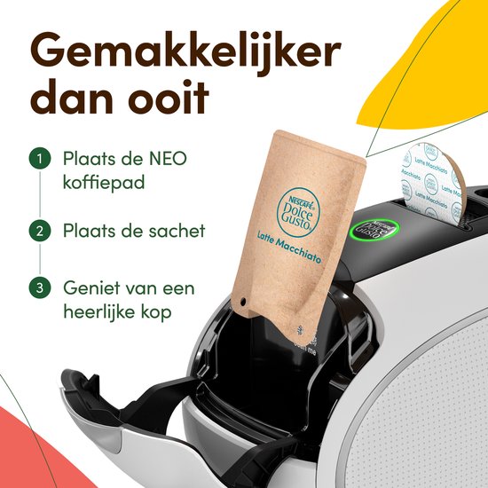 Krups NESCAFÉ Dolce Gusto NEO YY5679 - Latte Koffiemachine - Wit - Speciaal ontworpen voor liefhebbers van zwarte koffie en melkspecialiteiten