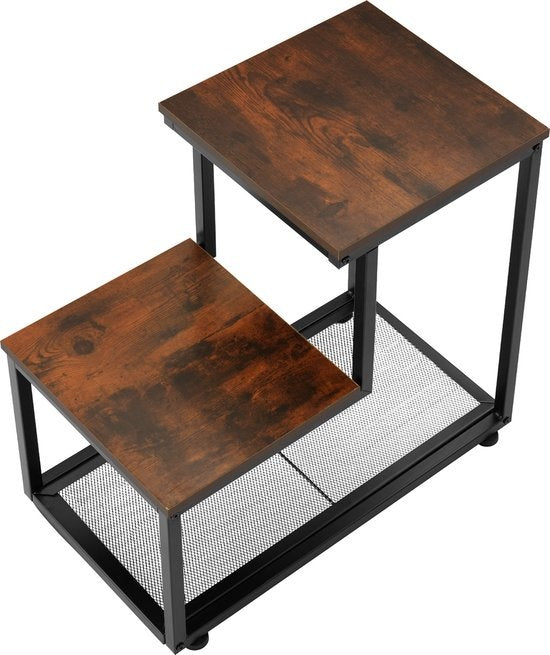 tectake® - Bijzettafel Halifax - salontafel - industrial dark - 404271