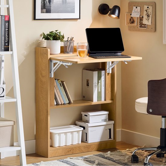 SoBuy FWT92-N Opvouwbaar Bureau - Houtcomposiet, 63x82x20cm
