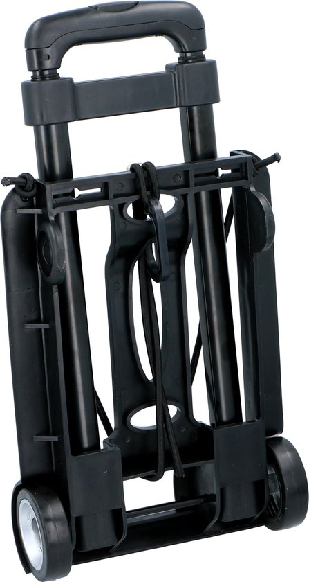 Kinzo - Opvouwbare steekwagen - Met uitschuifbare handgreep - Max. 40 kg - Zwart
