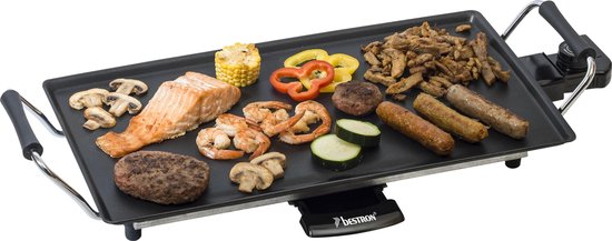 Bestron Bakplaat - ABP602 - 2000W - Gourmet, Grillplaat M 47x26cm - 4-6 personen - Zwart - 5 jaar garantie
